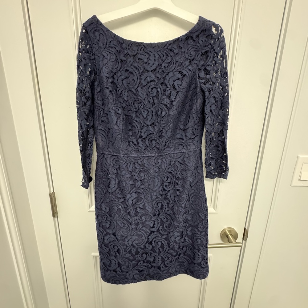 JCrew Elegant Lace Navy Dress